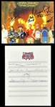 Lynyrd Skynyrd Band-Signed Photo and Lyric Sheet with Free Bird Inscription (BAS)