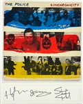 Police Band-Signed Sheet with Sting, Stewart Copeland and Andy Summers (BAS)