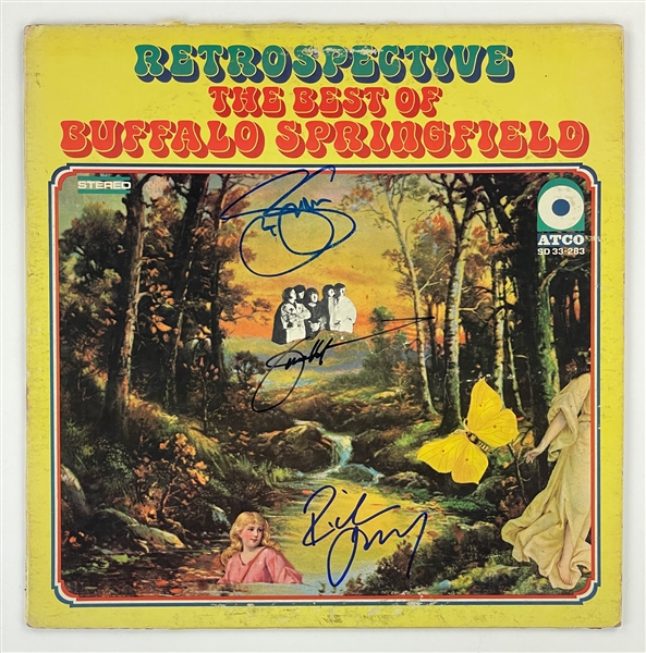 Buffalo Springfield Signed 1968 Album <em>Retrospective</em> with Stephen Stills, Richie Furay and Jim Messina (BAS)