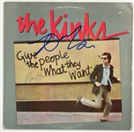 The Kinks Signed 1981 LP <em>Give the People What They Want</em> with Ray Davies and Dave Davies (BAS)