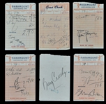 Classic Hollywood Signed Paramount Studios Cafe Signed Checks (6) with Cecil B. DeMille, Gloria Swanson, Bing Crosby and Others (BAS)