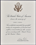 President Jimmy Carter Armed Forces Commemoration Document with White House Envelope