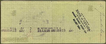 1968 Dean Martin Signed Beverly Hills Bank Check Cashed in Las Vegas (BAS)