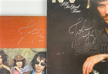John Kay Signed 1969 The Visual Thing <em>Steppenwolf</em> Photo Book and LP <em>All in Good Time</em> (2) (BAS)