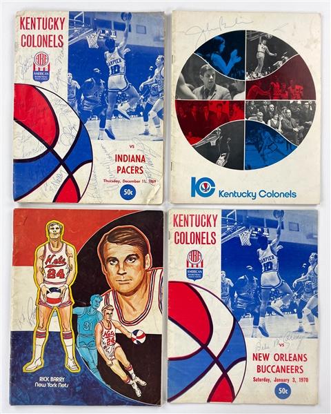 1960s-1970s Kentucky Colonels and Other Teams ABA Program Collection of 22 with Many Autographed Issues Plus Tickets (8) (BAS)