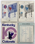 1960's-1970's Kentucky Colonels and Other Teams ABA Program Collection of 22 with Many Autographed Issues Plus Tickets (8) (BAS)