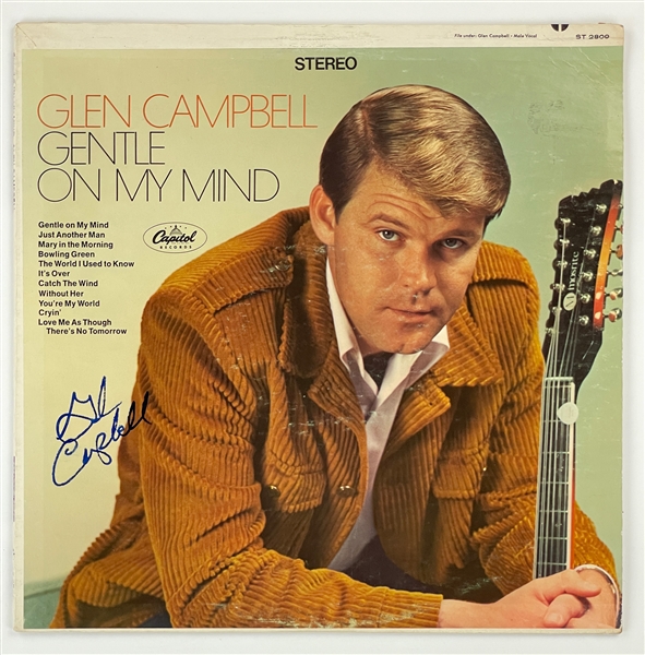 Glen Campbell Signed 1967 LP <em>Gentle on My Mind</em> (BAS)