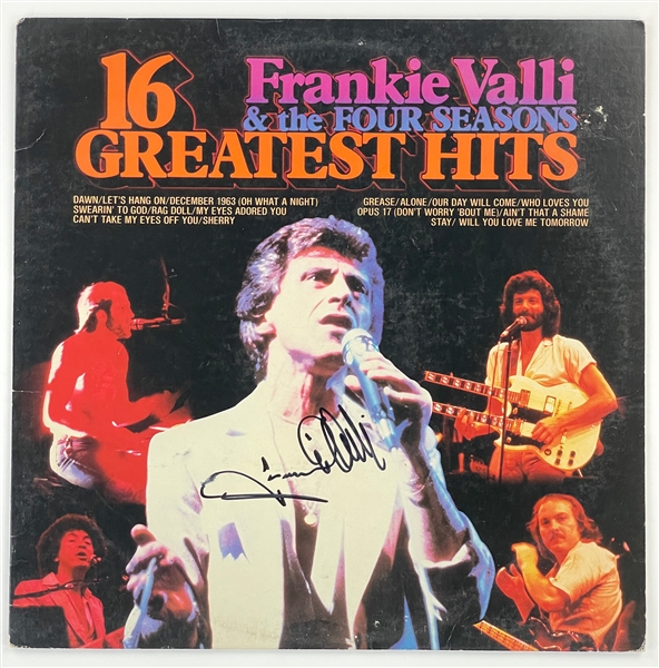 Frankie Valli Signed 1982 LP <em>16 Greatest Hits</em> (BAS)