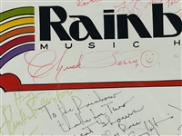 Rainbow Music Hall Dressing Room Wall Signed by Rock & Roll Legends Incl. U2, Chuck Berry and Many Others (BAS)