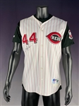 1999 Mike Cameron Signed Cincinnati Red Game Used Jersey <strong>PHOTO MATCHED</strong> w/LOA from Team (BAS)