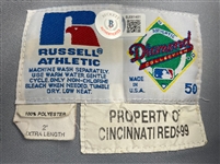 1999 Greg Vaughn Signed Cincinnati Reds Game Used Jersey w/LOA from Team (BAS)