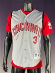 1999 Cincinnati Reds Signed Game Used Jerseys w/LOAs from Team - Pokey Reese, Ron Villone and Bronson Arroyo (BAS)