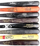 Cincinnati Reds Game Used Bat Collection of 8 Incl. Edwin Encarnacion, Aaron Boone and Others with Several Signed (BAS)