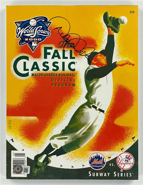 Derek Jeter Signed 2000 Official World Series Program (BAS)