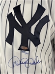 Derek Jeter Signed Limited Edition 1999 New York Yankees Jersey (387/500) with Joe DiMaggio Black Armband (Steiner)