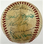 1978 New York Yankees World Series Champions and Legends Signed Baseball Incl. Joe DiMaggio, Roger Maris and Others (BAS)