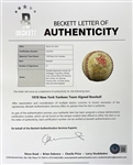 1978 New York Yankees World Series Champions and Legends Signed Baseball Incl. Joe DiMaggio, Roger Maris and Others (BAS)