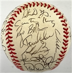 1997 St. Louis Cardinals Team Signed National League Baseball With 33 Signatures Incl. Mark McGwire, Tony La Russa and Dennis Eckersley (BAS)
