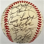 1997 St. Louis Cardinals Team Signed National League Baseball With 33 Signatures Incl. Mark McGwire, Tony La Russa and Dennis Eckersley (BAS)