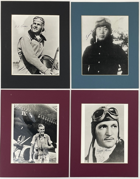 WW II FIghter Pilot "Aces" Signed 8x10 Photos Collection (12)