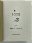 Olivia Harrison Signed 2017 Edition of George Harrison's Autobiography  <em>I Me Mine</em>