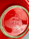 Elvis Presley's Red Fruit Bowl with EP notation in Nancy Rooks' hand - From The Nancy Rooks Collection