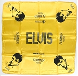 1970 Elvis Summer Festival International Hotel Gold Souvenir Scarf - HIGH GRADE EXAMPLE