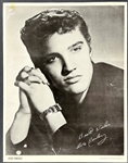 1956 11 x 14 Inch Elvis Presley Black and White Moss Photo Service Souvenir Photo and 1956 Fan Club Letter on Pictorial Letterhead (2)
