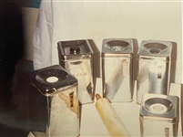 Elvis Presley's “FLOUR” and SUGAR Metal Containers from His Kitchen in Graceland – From the Collection of Graceland Cook Nancy Rooks
