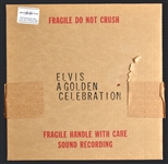Complete Three Record Test Pressing of 1984 Westwood One Radio Show <em>Elvis: A Golden Celebration</em> in Original Radio Station Shipping Box