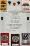 Brooks & Dunn Stage-Acquired Set List, Guitar Picks and Working Crew Backstage Passes (11 Items)