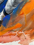 Original Doug West Painting of Frank Gifford - Commissioned by The Pro Football Hall of Fame