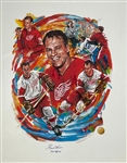 Gordie Howe Legend for the Ages Signed Canvas Giclee by The Michigan Sports Hall of Fame