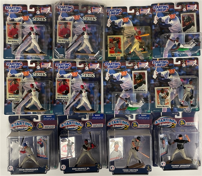 2000 and 2001 Starting LIneup Collection of 81 Incl. Six Hasbro Shipping Cases
