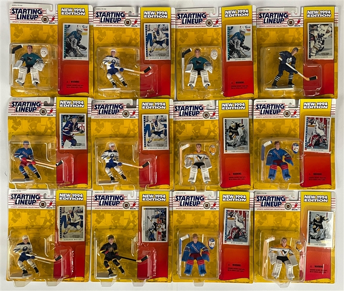 1994 Starting Lineup Hockey Complete Sets (20/20) and One Near Set (15/20) (48 Total Figures Plus 2 Kenner Shipping Cases)