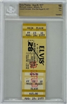 Elvis Presley FULL Ticket <strong>Graded GEM MINT 10</strong> by Beckett from August 28, 1977, Concert at The Mid-South Coliseum in Memphis, Tennessee