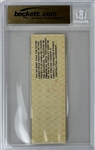 Elvis Presley FULL Ticket <strong>Graded GEM MINT 10</strong> by Beckett from August 28, 1977, Concert at The Mid-South Coliseum in Memphis, Tennessee