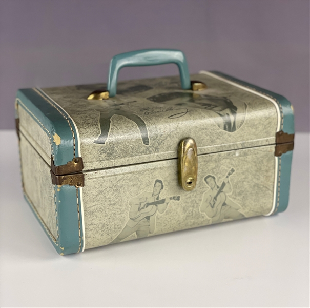 Elvis Presleys Personally Owned 1956 EPE Overnight Case - Given to Girlfriend Barbara Leigh
