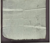 Elvis Presley Handwritten Note E.P. Loves B.L.T. on Las Vegas International Hotel Napkin - From The Barbara Leigh Collection