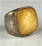 Elvis Presley Owned Silver Ring with Large Non-Precious Stone - From the Collection of Graceland Electrician George Coleman
