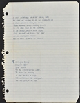 Axl Rose 1985 Handwritten Lyrics Collection (5 Different) Plus Early Guns & Roses Show Guest List and Other Documents