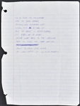 Axl Rose 1985 Handwritten Lyrics Collection (5 Different) Plus Early Guns & Roses Show Guest List and Other Documents