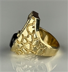 Elvis Presley Owned Musical Note Black Star Sapphire, Diamond and Gold Ring - Acquired Backstage at His Final Las Vegas Concert on Dec. 12, 1976