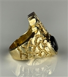 Elvis Presley Owned Musical Note Black Star Sapphire, Diamond and Gold Ring - Acquired Backstage at His Final Las Vegas Concert on Dec. 12, 1976