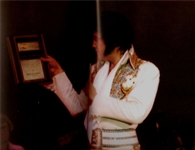 1976 Elvis Presley American Heart Association Award Given to Him on Stage During His Final Las Vegas Concert December 12, 1976