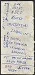 1971 Elvis Presley Handwritten Numerology Notes on Envelope - Given to Las Vegas Cocktail Waitress (Elvira Mistress of the Dark)