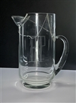 1950's Elvis Presley EP Monogrammed Glass Pitcher - Used in His Bedroom at Graceland - Given to His Uncle Earl 