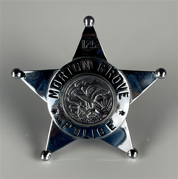 Elvis Presley Owned Morton Grove, Illinois Police Badge - Gifted to His Producer Felton Jarvis