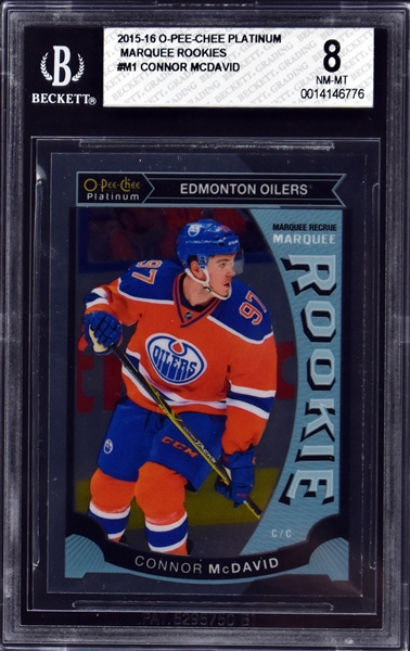 2015-16 O-Pee-Chee Platinum Marquee Rookies #M1 Connor McDavid - BGS NM-MT 8