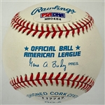 New York Yankees Perfect Game Pitchers Signed Baseball with Don Larsen, David Wells and David Cone (PSA)